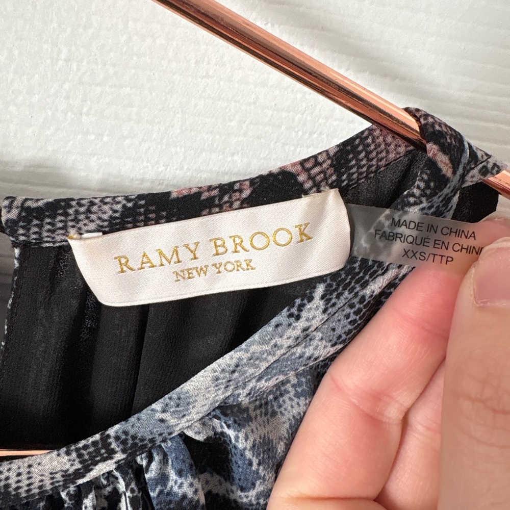 Ramy Brook Monae Python Houndstooth Print Mini Si… - image 4